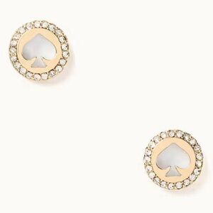 SOLD!Spot The Spade Pave Halo Spade Studs